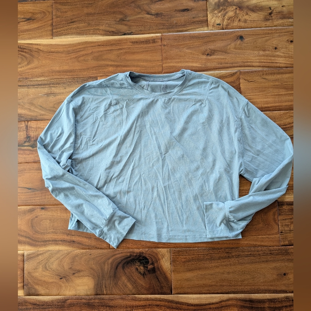 lululemon athletica Light Gray Long Sleeve Tee